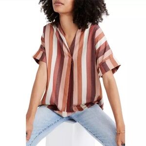 Madewell Courior Button-Back shirt in Stripes